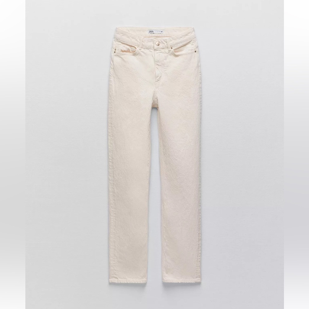 New Zara high rise straight leg jeans
